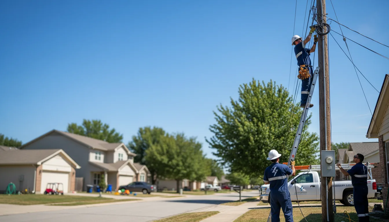 Residential electrician providing installation services in New Hyde Park, NY